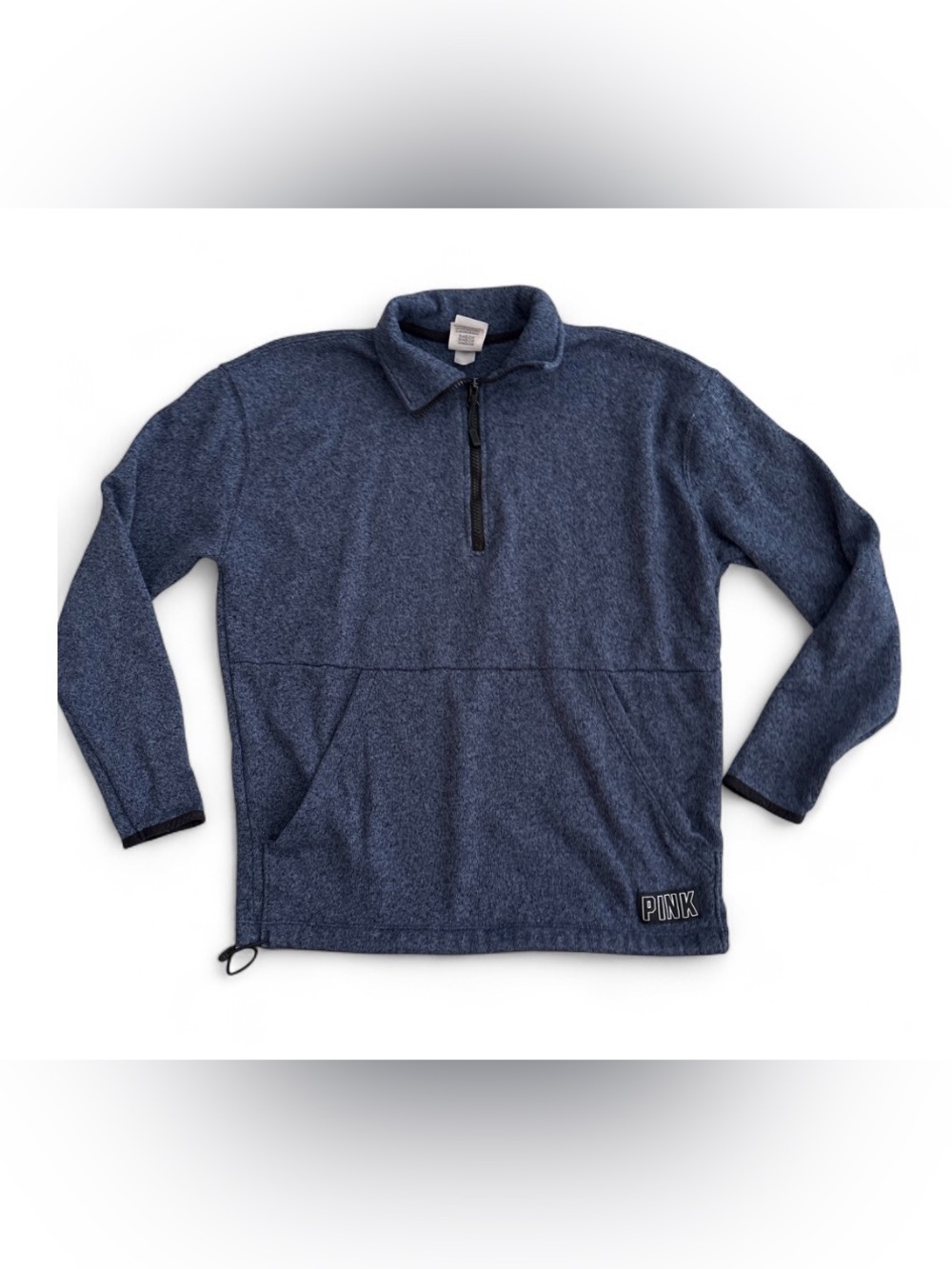 Victoria's Secret PINK Navy Half-Zip Pullover - Picture 1 of 4